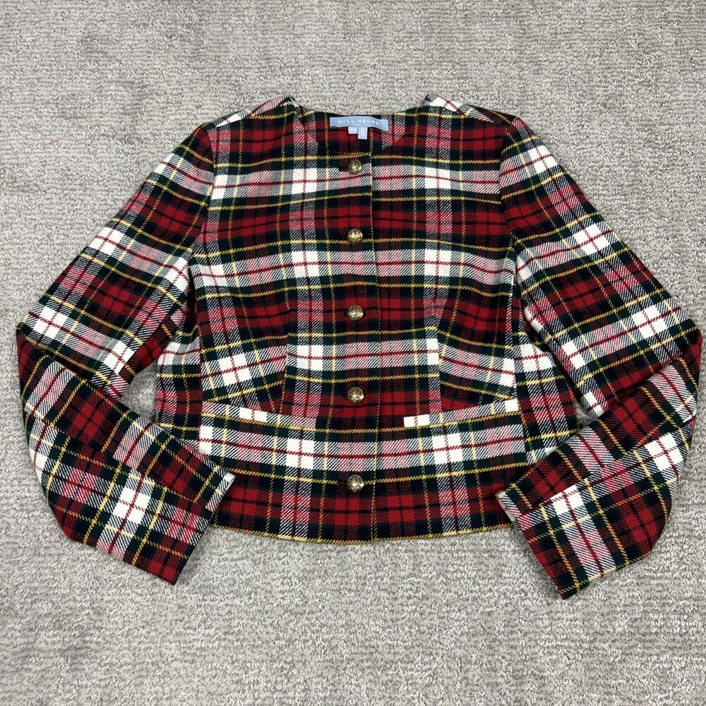 Hill House Blazer Ames Jacket Womens XS Plaid Tartan Multi Lined Academia Career